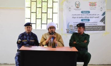 إدارة التوجيه المعنوي بشرطة وادي حضرموت تدشن البرنامج التوجيهي الرنضاني  بتنفيذ محاضرة دينية لمنتسبي شرطة الدوريات وأمن الطرق
