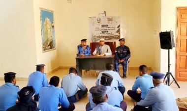 إدارة التوجيه المعنوي بشرطة وادي حضرموت تنظم محاضرة دينية لمنتسبي شرطة السير حول الثقافة الرمضانية وأهميتها في ضبط السلوك الأمني