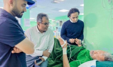 السقاف يطمئن على رجل المرور المصاب بحادثة الدهس ويؤكد محاسبة المتسببين