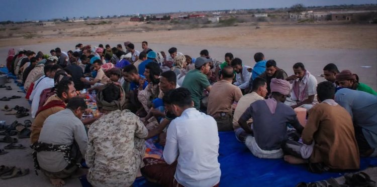 لواء الريان بالمنطقة العسكرية الثانية يقيم الإفطار الجماعي بمناسبة حلول شهر رمضان المبارك لمنتسبي اللواء