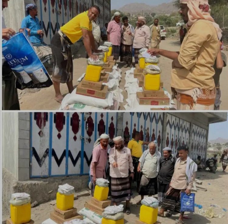 لحج.. توزيع سلة غذائية للأسر الفقيرة بطورالباحة