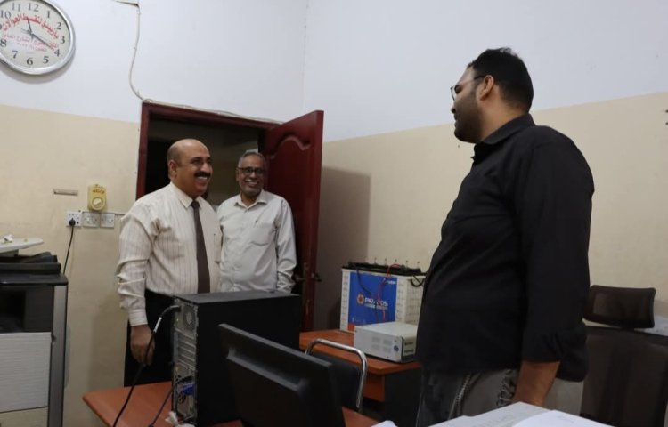 المدير باعبّاد يطلع على سير العمل بإدارة التربية بمديرية المكلا خلال شهر رمضان