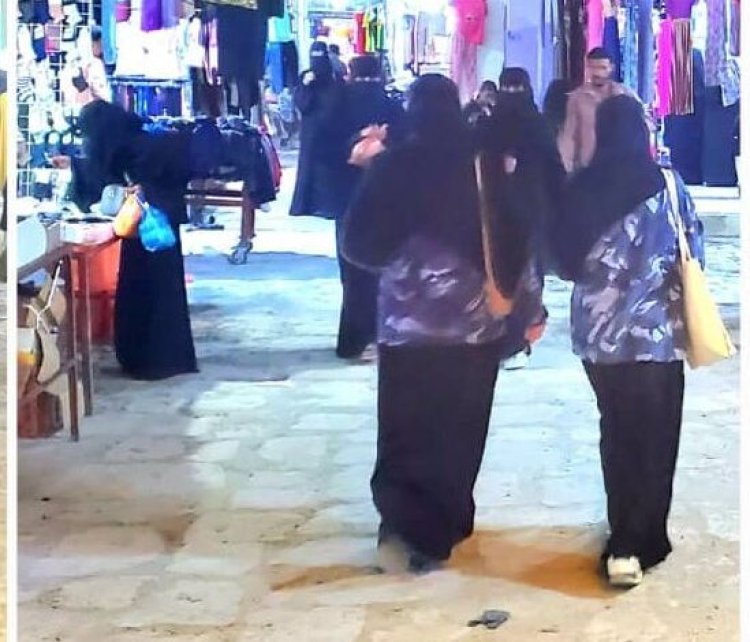 الشرطة النسائية بمديرية غيل باوزير تشارك في تأمين الأسواق خلال شهر رمضان