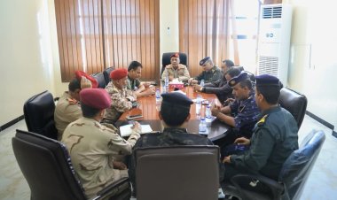 نائب رئيس اللجنة الأمنية  اللواء الركن طالب بارجاش يترأس اجتماعاً لمناقشة الأوضاع الأمنية وخطة الانتشار بمحافظة حضرموت