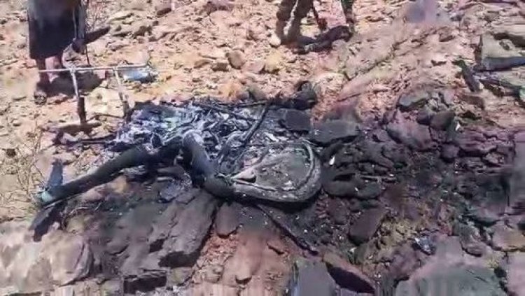 قوات دفاع شبوة تسقط مسيرة حوثية