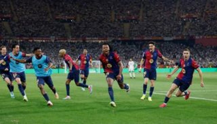 برشلونة يتوج بطلاً لكأس ملك إسبانيا 2025 بعد فوز مثير على ريال مدريد