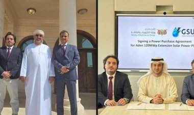 بمتابعة حثيثة من الرئيس الزُبيدي.. أبوظبي تشهد توقيع اتفاقية توسعة محطة عدن للطاقة الشمسية بـ120 ميجاوات إضافية