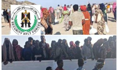 قوات الحزام الأمني بالمنطقة الوسطى تُحبط عملية تهريب أفارقة إلى مناطق سيطرة الحوثيين