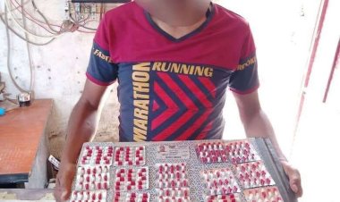 قوات الحزام الأمني بلحج تضبط مروجاً وبحوزته كمية من الحبوب المخدرة