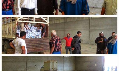 نيابة الصناعة والتجارة بالعاصمة عدن تتلف٥٠ ألف عبوة شراب لاحتوائها على مادة محظورة