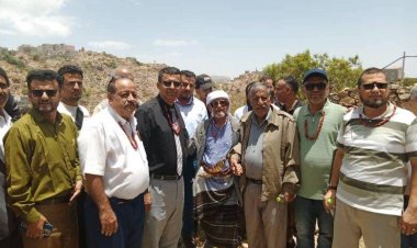 بعثة تزور يافع للاطلاع على مشروع مركز صحي بمنطقة “بين المحاور”