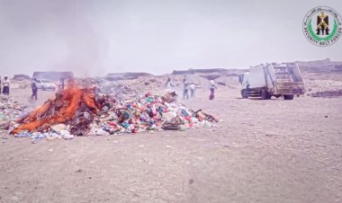 نيابة اموال لحج تتلف كمية كبيرة من الأدوية المهربة المضبوطة في نقاط حزام طوق عدن