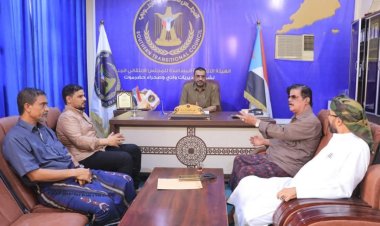 رئيس تنفيذية انتقالي وادي وصحراء حضرموت يلتقي مدير عام مديرية ثمود