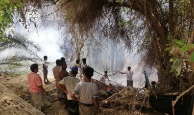 حريق يلتهم مزارع في الديس الشرقية والسلطة المحلية تطالب بدعم عاجل للإطفاء