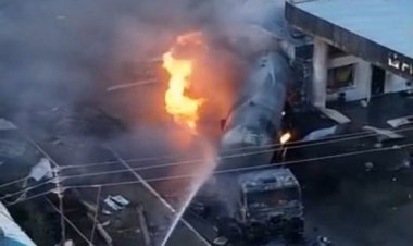 انفجار قوي في محطة وقود في كازاخستان