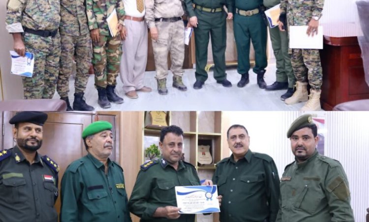 مدير أمن عدن يكرم مديري شرطة المنصورة والقاهرة وأفرادًا لجهودهم في مكافحة الجريمة