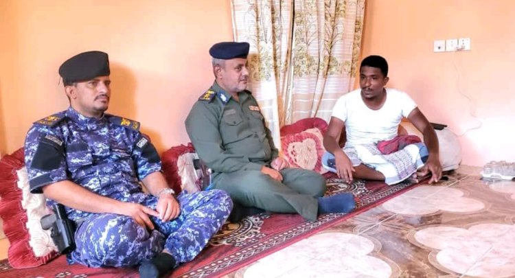 العقيد العوبثاني يزور العريف باضريس ويشيد بشجاعته في القبض على مطلوب أمني