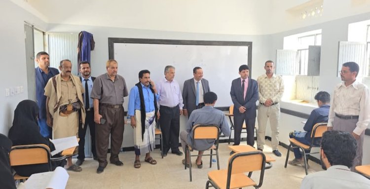 انتقالي بيحان والسلطة المحلية يدشنان امتحانات الفصل الثاني بكلية التربية بيحان