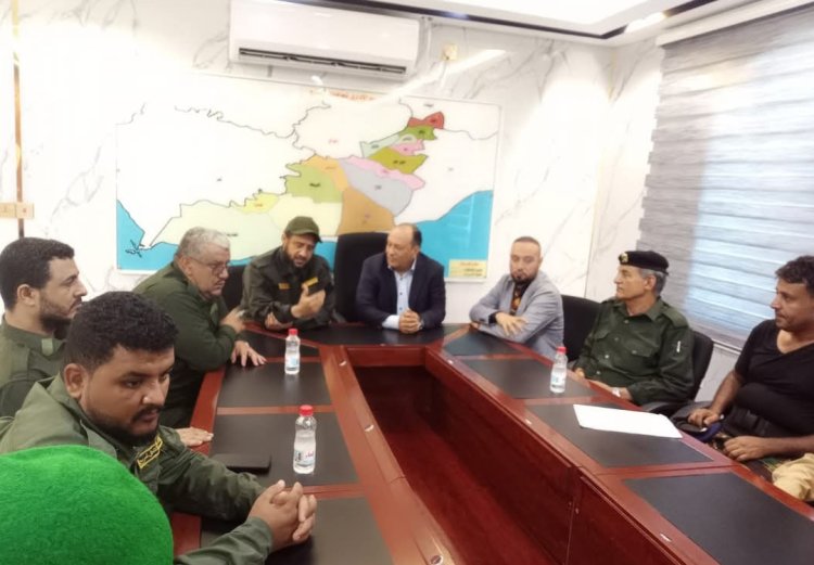 مدير أمن لحج العميد ناصر الشوحطي يستقبل نائب وزير الصناعة والتجارة: الأمن شريك التنمية ومظلة الأمان للجميع
