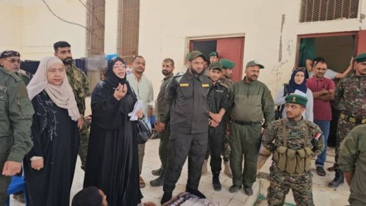 اللجنة الوطنية للتحقيق تتفقد السجن المركزي في محافظة لحج