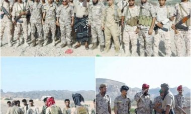 رئيس انتقالي المحفد يزور مواقع اللواء الأول دعم وإسناد