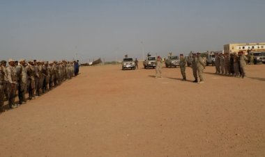 قائد لواء الريان يستقبل لجنه المعايده من قبل قياده المنطقه العسكريه الثانيه