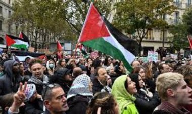 مئات المتظاهرين في باريس تضامنا مع الفلسطينيين