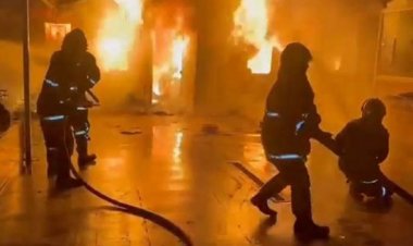 اندلاع حريق هائل بمعسكر التاجي شمالي بغداد