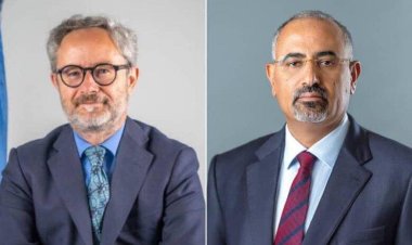 الرئيس الزُبيدي يبحث مع رئيس بعثة الاتحاد الأوروبي الأوضاع الراهنة في بلادنا وسُبل دعم جهود السلام