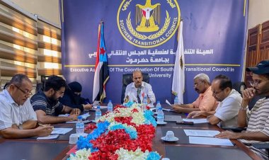 منسقية انتقالي جامعة حضرموت تناقش آليات مقترح تنفيذ الملتقى الصيفي الثاني