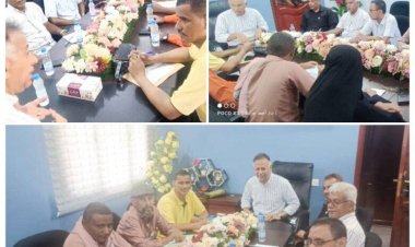 الجاوي يلتقي قيادتي المجلس الانتقالي واللجان المجتمعية بمديرية المعلا لتوحيد الجهود وتنسيق العمل المشترك.