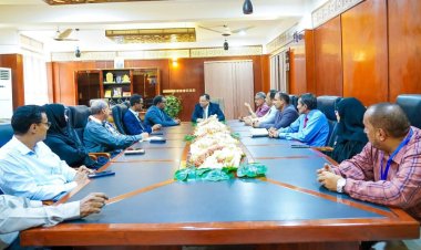 الوزير السقطري يناقش مع وفد منظمة (الفاو) سير العمل في المشاريع الزراعية والسمكية