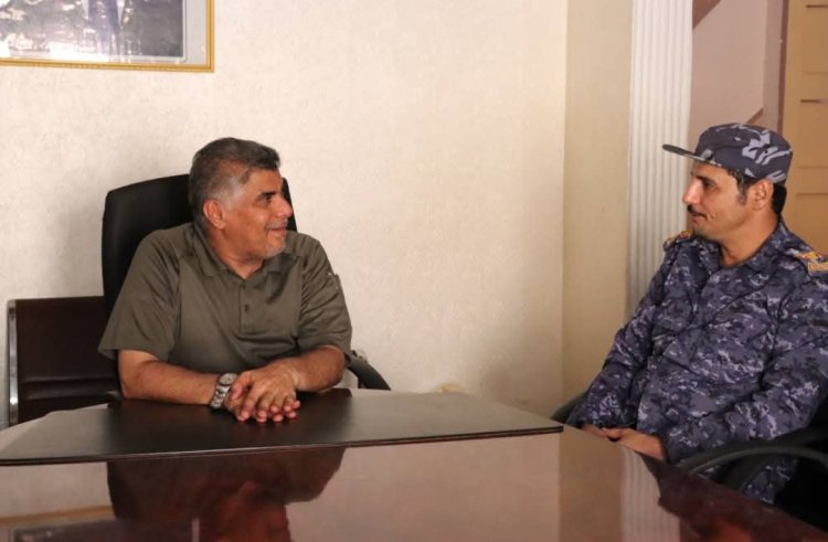 العميد المنهالي يلتقي مدير أمن مديرية حجر لبحث الوضع الأمني في المديرية