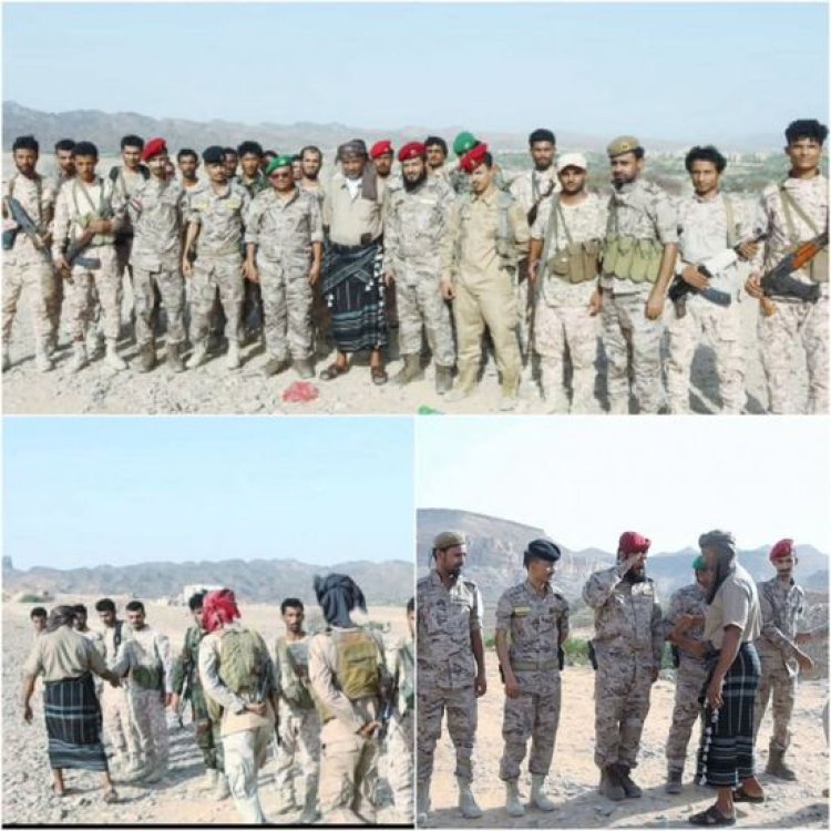 رئيس انتقالي المحفد يزور مواقع اللواء الأول دعم وإسناد