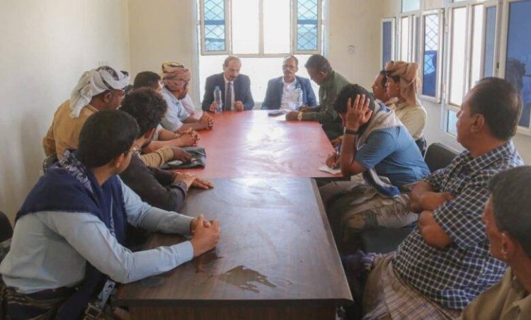 الوكيل الدغاري يزور مديرية نصاب ويتفقد مجمل الأوضاع الخدمية.