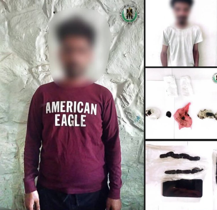 حزام العاصمة عدن يلقي القبض على شخصين بتهمة حيازة الحشيش المخدر بمديرية البريقة