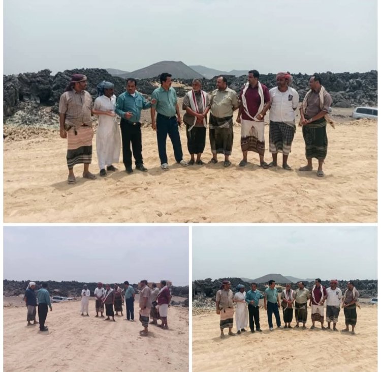 تنفيذًا لتوجيهات محافظ شبوة" تدشين مشروع إنشاء خزان مياه الخبية في منطقة بئر علي بمديرية رضوم .