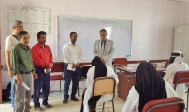 شبوة: الأمين العام يتفقد سير امتحانات معهد أمين ناشر للعلوم الصحية