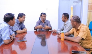 اللجنة الإشرافية بانتقالي وادي وصحراء حضرموت تبحث مع مكتب الصحة آلية استلام وتوزيع منحة المحاليل الوريدية.