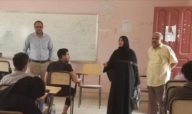 عدن.. الشكلية يتفقد سير الاختبارات بالمعهدالفني التجاري خورمكسر