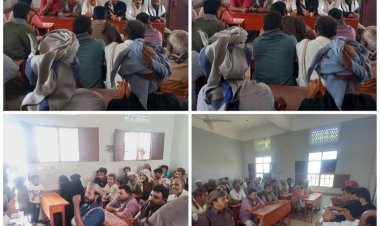 برئاسة مدير عام مديرية رضوم" حلقة نقاشية لتعزيز القطاع الزراعي والنقلة النوعية التي حققها .