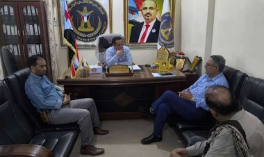 رئيس تنفيذية انتقالي لحج يلتقي مدير عام مكتب الزراعة بالمحافظة