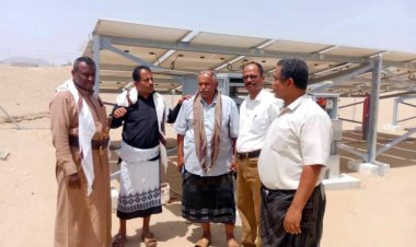 بارويس وبن حبتور والمرزقي" يتفقدون مؤسسة المياه في مديرية نصاب للاطلاع على مستوى الخدمة والاحتياجات الضرورية .