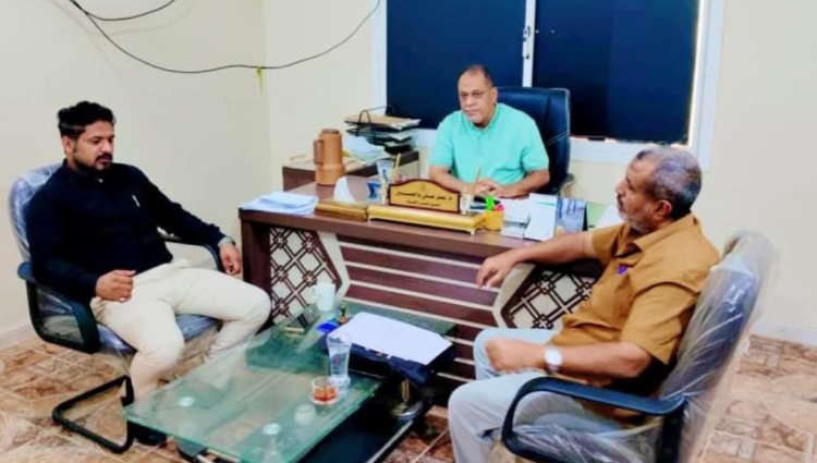 نائب المدير العام ومدير التخطيط ينفذان نزولًا ميدانياً إلى فرع كهرباء فوه بالمكلا