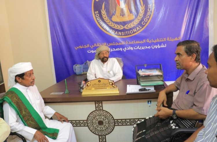 انتقالي وادي وصحراء حضرموت يلتقي بالمنصب جنيد باوزير والشيخ سالم العامري ويؤكد على أهمية وحدة الصف الحضرمي