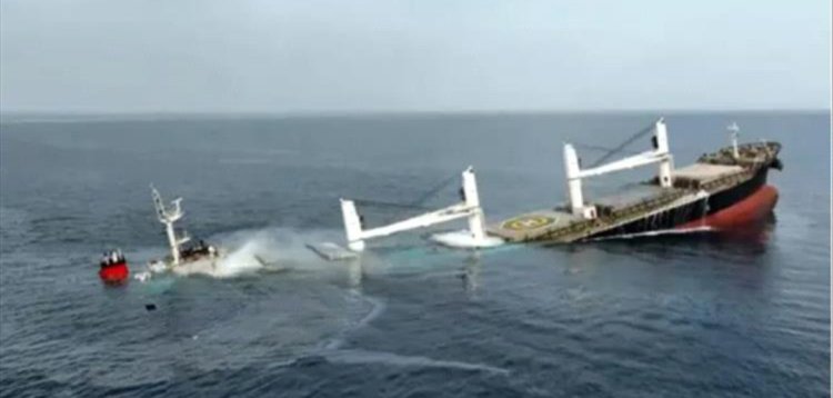 لجنة الطوارئ تحذر من كارثة بيئية في البحر الأحمر بعد غرق ثلاث سفن شحن