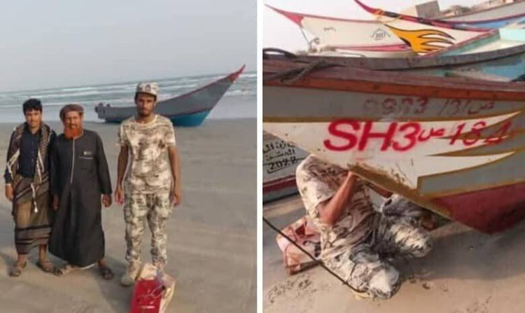 خفر سواحل شبوة تستكمل ترقيم قوارب الصيادين في منطقة عرقة برضوم