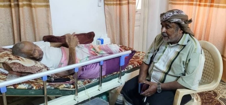 انتقالي تريم يطمئن على صحة الكادر" سعد نصر يادين " .