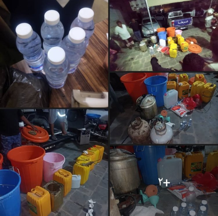 بعمليه مشتركة بين إدارة مكافحة   المخدرات بمحافظة حضرموت الساحل وإدارة امن مديرية المكلا مثمتلة  بمركز  شرطة الديس… القبض على مروج لمادة الحشيش المخدر ومصنع للخمر