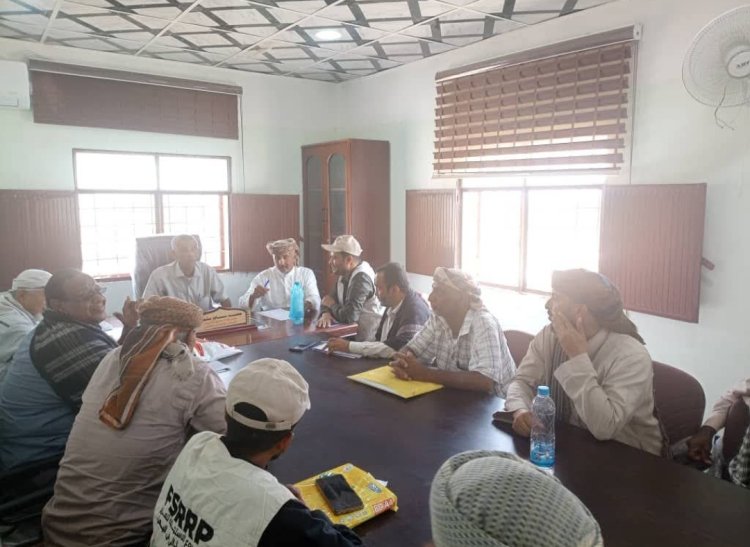 لدهم يستقبل فريق تنمية المنشآت الصغيرة والأصغر لتعزيز دعم الثروة الحيوانية بمديرية حبان